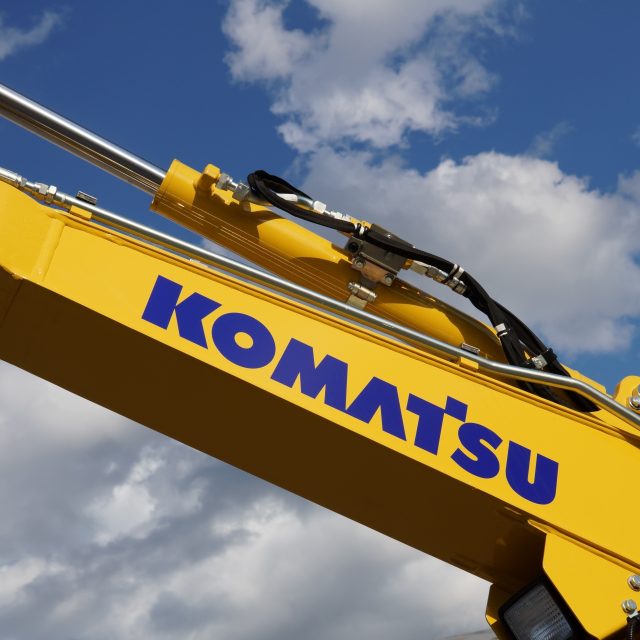 Komatsu Logo on Machinery