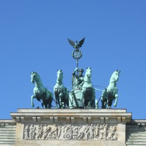Quadriga Horses Brandenburg Gate Monument in Berlin, Germany