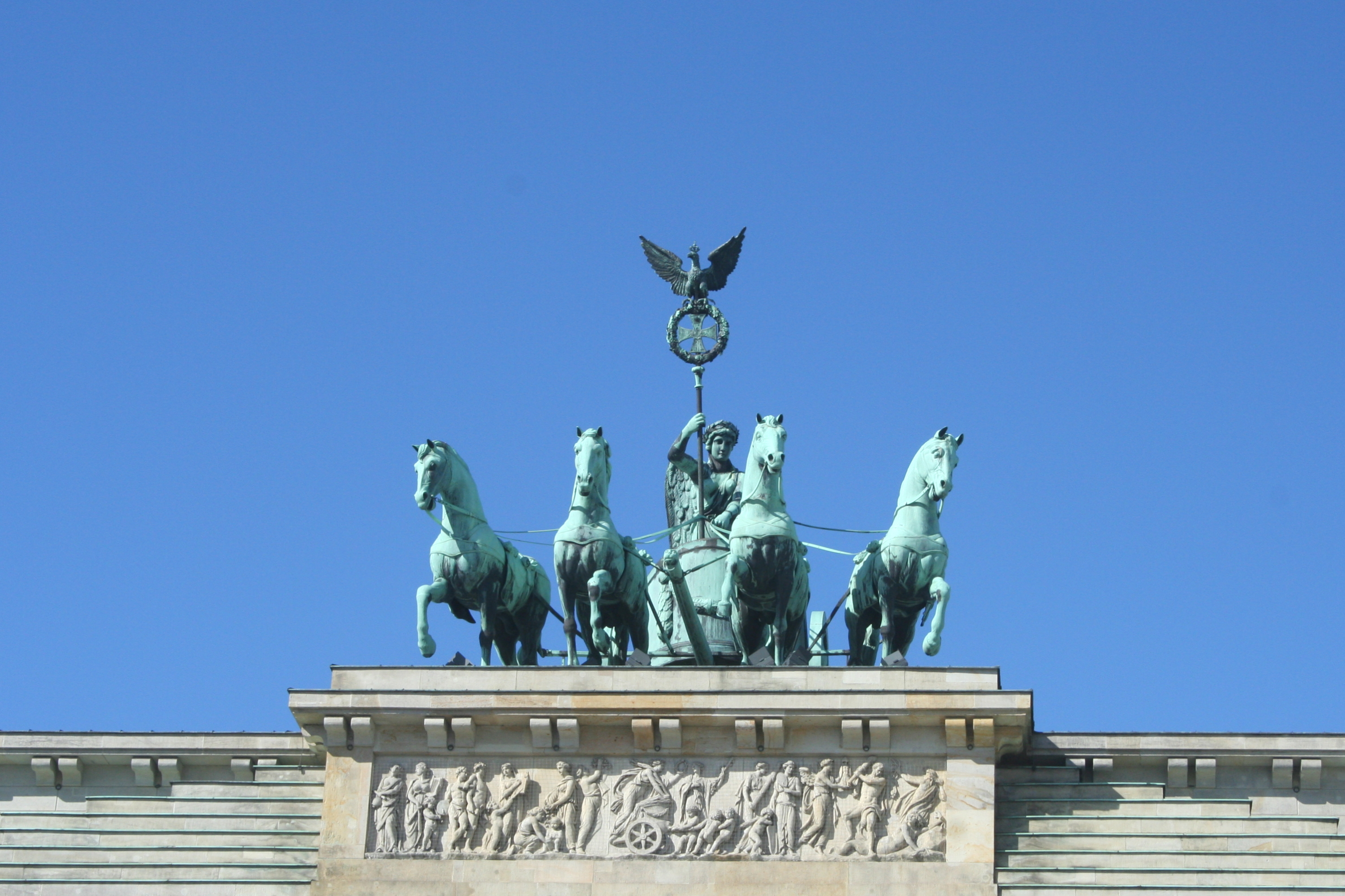 Quadriga Horses Brandenburg Gate Monument in Berlin, Germany