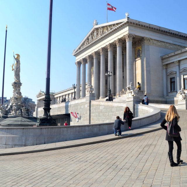 Austrian Parliament Building in Vienna